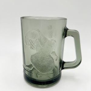 Vintage McDonald's Restaurant Grimace Mug 3D Logo Vintage Smoked Glass